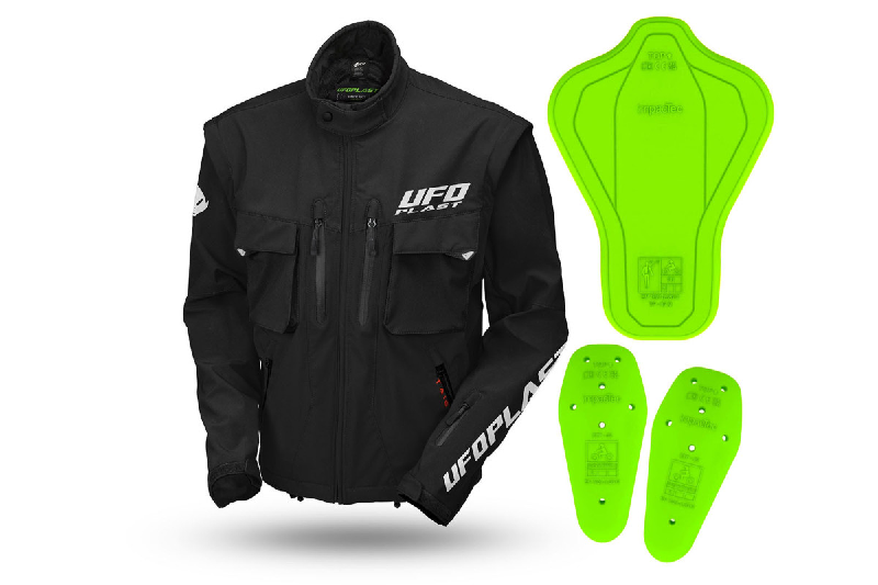 UFO GIACCA ENDURO TAIGA CON PROTEZIONI NERO