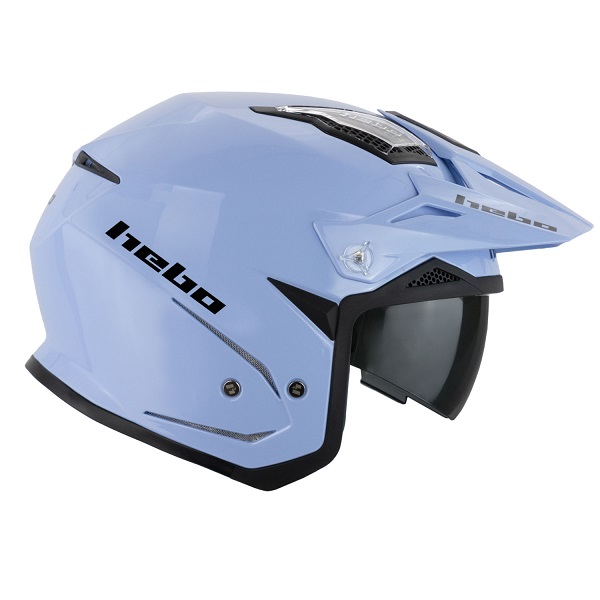 HEBO CASCO TRIAL ZONE 5 MONOCOLORE AZZURRO