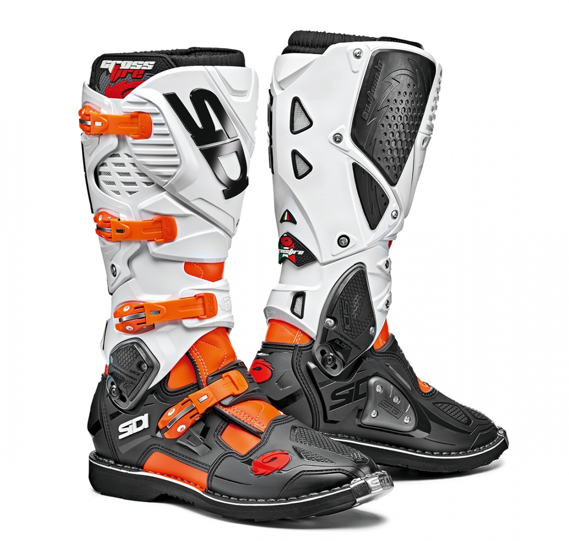 STIVALI SIDI CROSSFIRE 3 ARANCIO FLUO/NERO/BIANCO