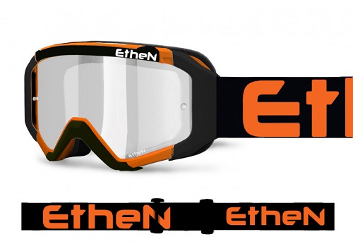ETHEN MASCHERA 05 PRIMIS MX0586 BLACK-ORANGE LENTE CLEAR