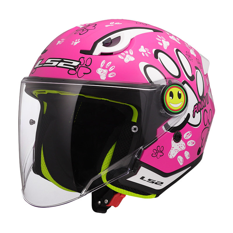 LS2 CASCO BIMBA OF622 FUNNY 2 PAWS PINK