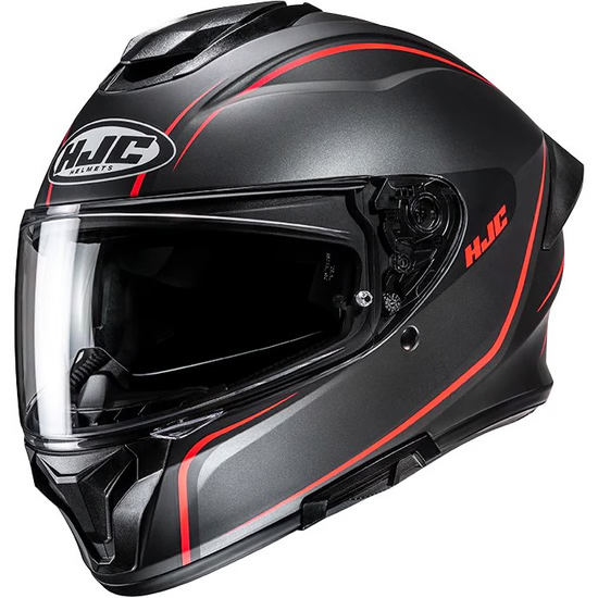 HJC CASCO INTEGRALE C71 QUEZ NERO ROSSO OPACO
