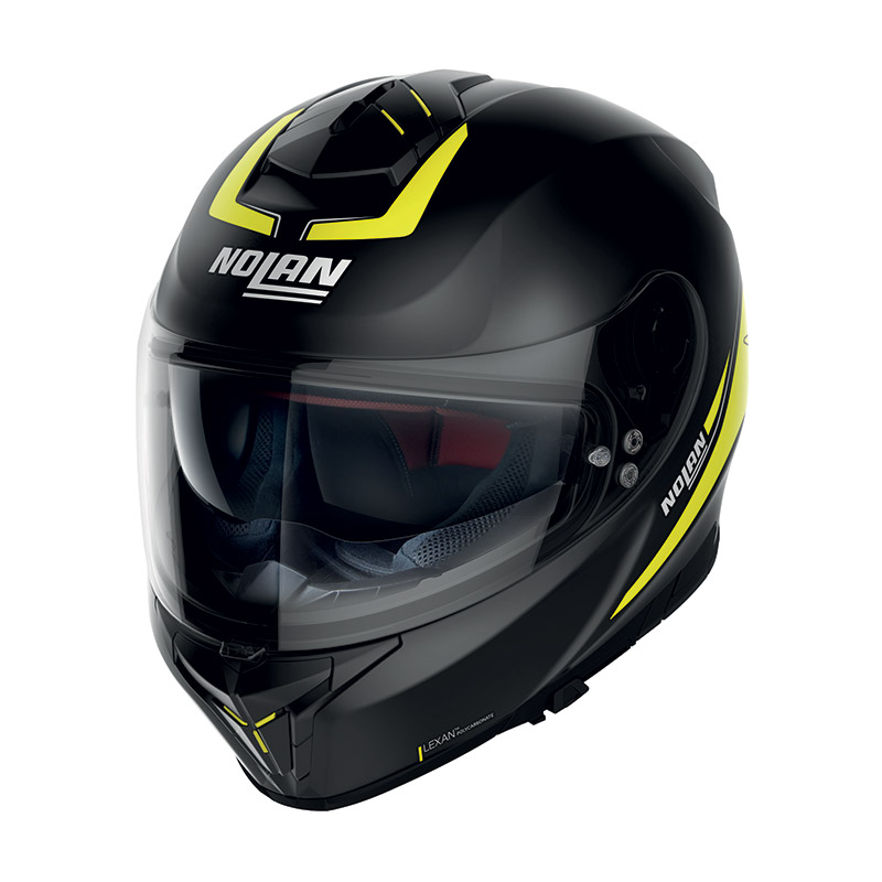 -40% NOLAN N80.8 STAPLE N-COM FLAT BLACK YELLOW