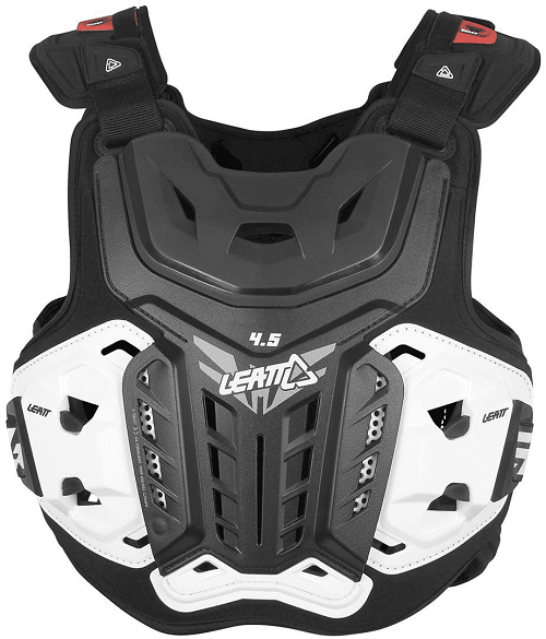 LEATT CHEST PROTECTOR 4.5 BLACK WHITE