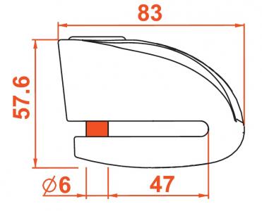 KOVIX BLOCCA DISCO KNN1 SERIES 6mm