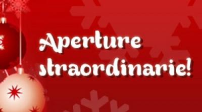APERTURE STRAORDINARIE DICEMBRE