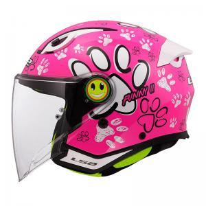 LS2 CASCO BIMBA OF622 FUNNY 2 PAWS PINK