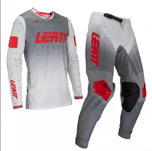 LEATT MOTO 4.5 LITE JERSEY E PANT FORGE GRIGIO ROSSO