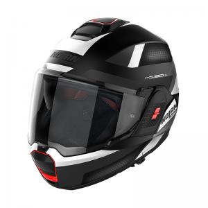 NOLAN N120-1 SUBWAY N-COM FLAT BLACK WHITE