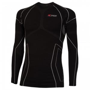XTECH MAGLIA INTIMA RACE 3 MANICHE LUNGHE GIROCOLLO, NERO