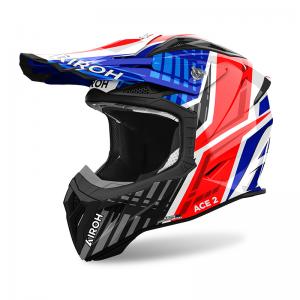 AIROH AVIATOR ACE 2 PROUD BLU ROSSO GLOSS