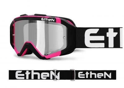 ETHEN MASCHERA MX 05R MX05107 NERA FUCSIA LENTE SPECCHIATA SILVER