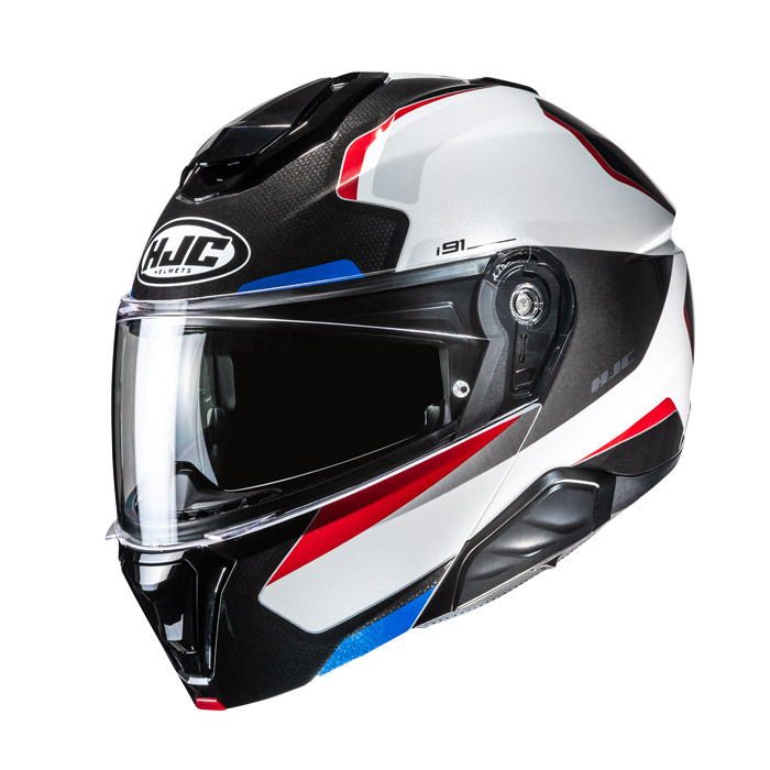 HJC CASCO MODULARE I91 FELIO BIANCO BLU ROSSO GLOSS
